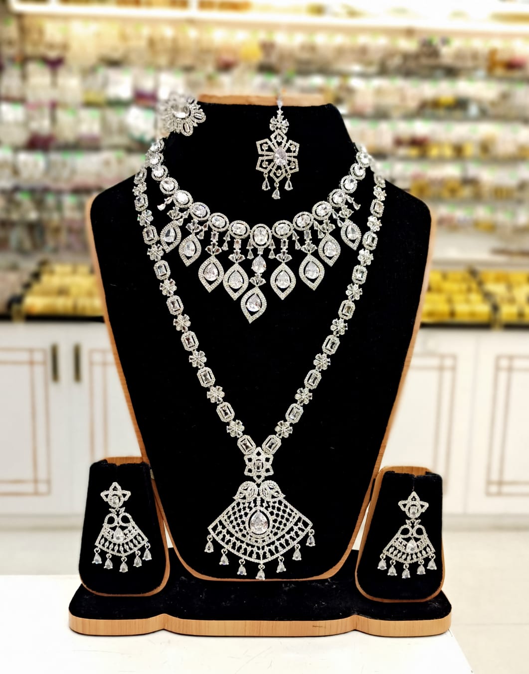 daimond cut bridal set